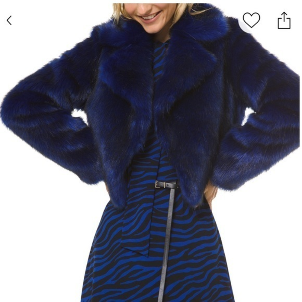 🔥Michael Kors faux -‎ fur cropped jacket 🔥